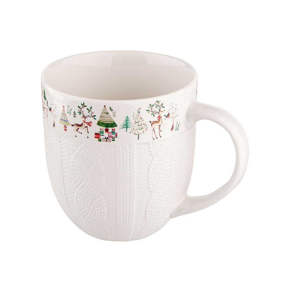 Obrázok Altom Sada porcelánových hrnčekov Xmas Tree 500 ml, 6 ks