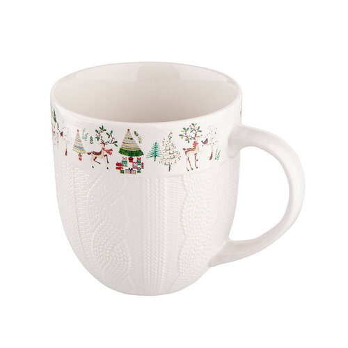 Altom Xmas Tree porcelán bögre szett  500 ml, 6 db