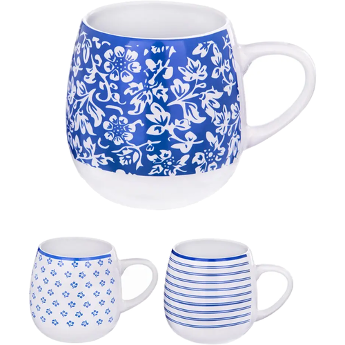 Orion Keramikbecher Blue Design 580 ml, 4 Stück