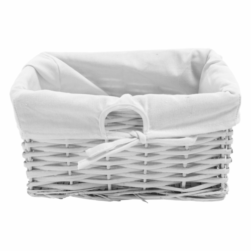 Vešiaková polica s košíkmi Rafaello, biela