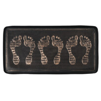 Suport din cauciuc pentru pantofi, cu patină de bronz, 75 x 40 cm Suport din cauciuc pentru pantofi, cu patină de bronz, 75 x 40 cm