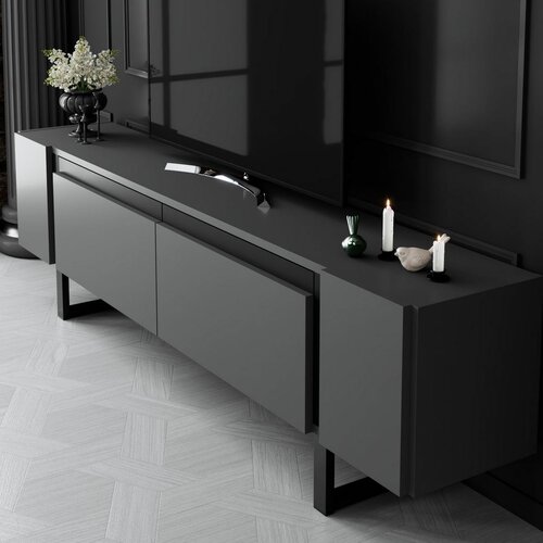 Televizní stolek Yildiz Anthracite and Black