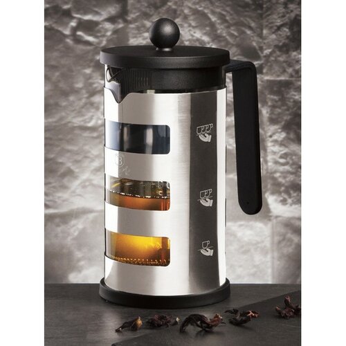 Cafetieră de ceai și cafea french press BerlingerHaus Black Silver Collection, 0,6 l