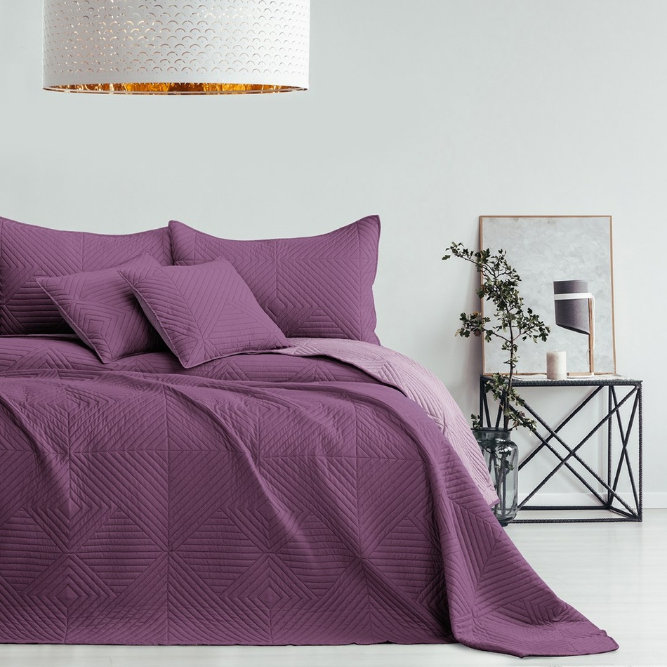 Levně AmeliaHome Přehoz na postel Softa fialová, 220 x 240 cm