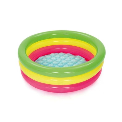Bestway Napihljiv bazen roza-rumeno-zelen, premer70 cm, višina 24 cm