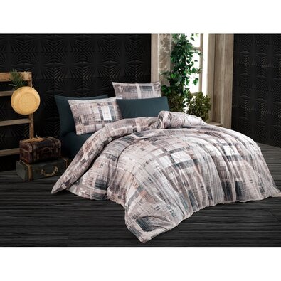BedTex Baumwollbettwäsche Alvaro Grau, 220 x 200 cm, 2 Stück 70 x 90 cm