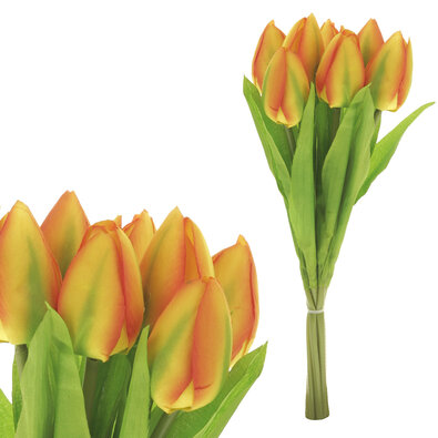Buchet artificial Lalea 7 flori, galben , 15 x 15x 35 cm