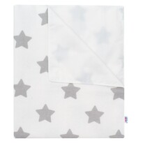 New Baby Wasserdichtes Flanellmatte Sterne weiß, 57 x 47 cm