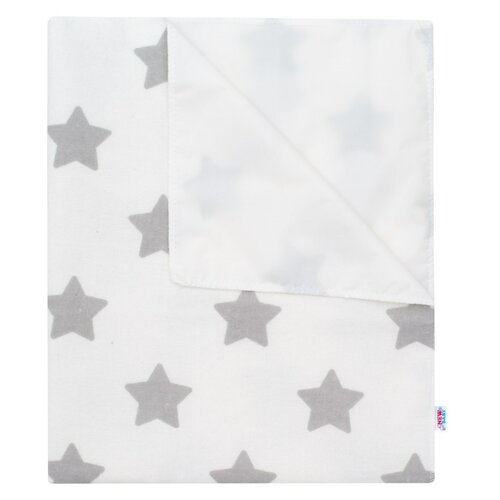 New Baby Vodoodporna flanelna podloga Stars White,57 x 47 cm