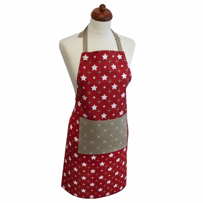 Fartuch kuchenny Stars red, 60 x 80 cm