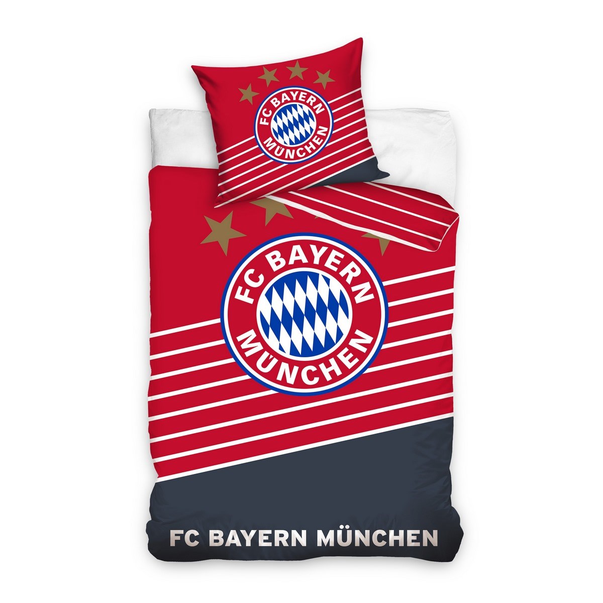 TipTrade Futbalové obliečky BMFC 02 Bayern, 140 x 200 cm, 70 x 90 cm, 140 x 200 cm, 70 x 80 cm