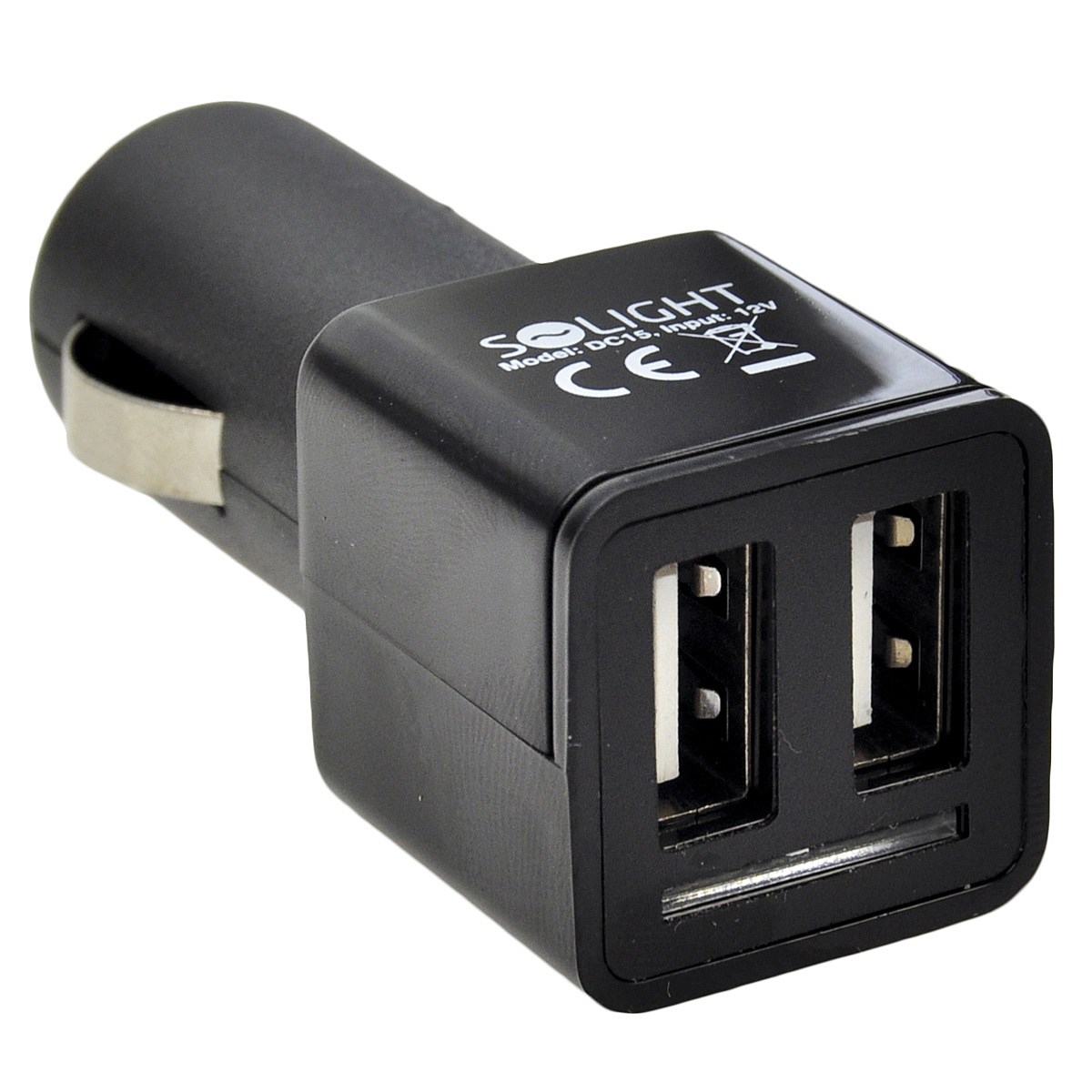 USB nabíjecí autoadaptér černý