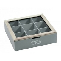 EH Коробка для чайних пакетиків 24 x 24 x 7 см, сіра