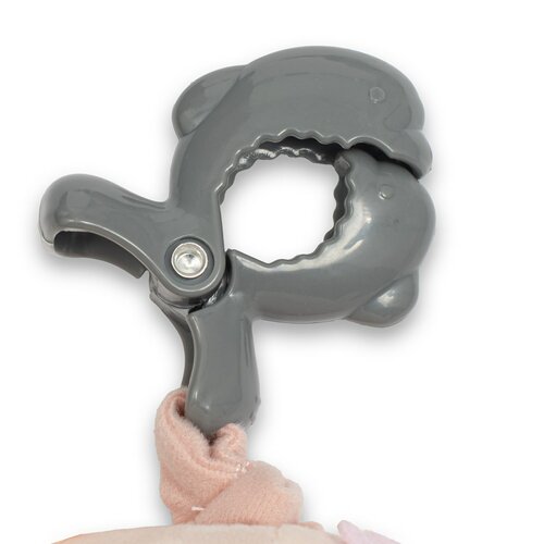 Baby Mix Jucărie de pluș pentru copii cu mecanismde redare și clip Ursuleț roz, 24 cm