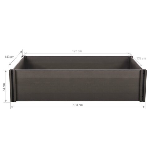 Emelt virágágyás G21 Crop 183 x 143 x 54, WPC,Eben