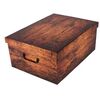 Pudełko do przechowywania z pokrywą Wood,brązowe, 51 x 37 x 24 cm