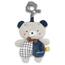 Baby Mix Dětská plyšová hračka s hracím strojkema klipem Medvídek modrá, 24 cm