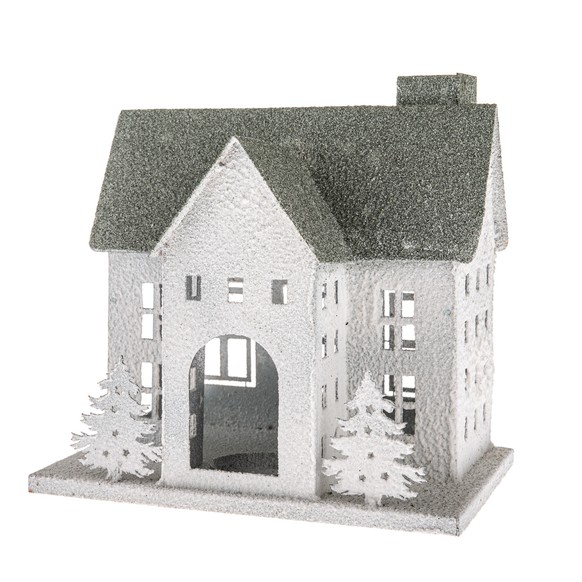 Fém gyertyatartó Green House, 26 x 17 x 25,5 cm, 25 cm