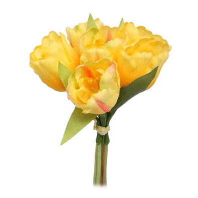 Umetna cvetica šopek tulipan, rumena