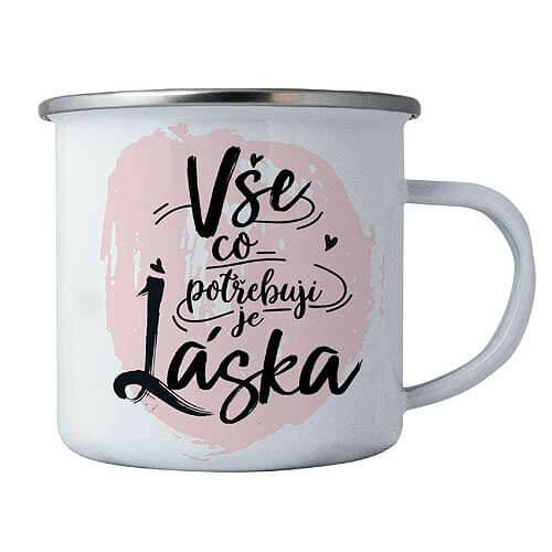 Bohemia Gifts Emaille-Tasse - Für Verliebte, 350 ml