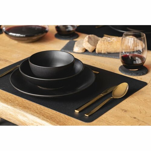 Farfurie de desert din ceramică London, 21 cm,negru mat