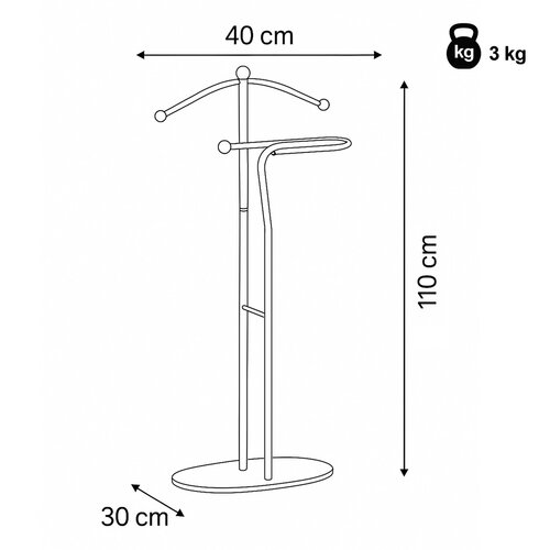 Cichy sługa 83213 CRBK, metal, srebrny