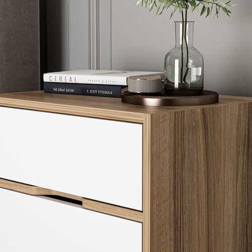 Noční stolek Elina Walnut White