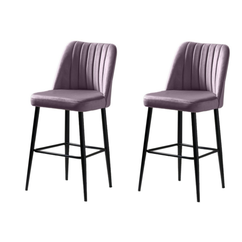 Sada barových židlí Vento Lilac and Black, 2 ks