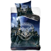 Lenjerie de pat din bumbac Harry Potter ȘcoalaHogwarts, 140 x 200 cm, 70 x 90 cm