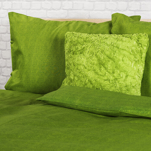 Bavlněné obliečky Guru UNI zelená, 140 x 200 cm, 70 x 90 cm