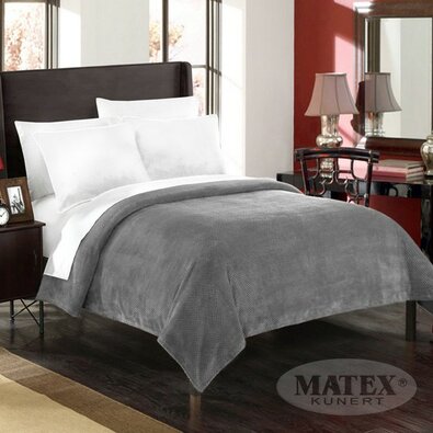 Matex Přehoz na postel Montana tmavě šedá, 170 x 210 cm