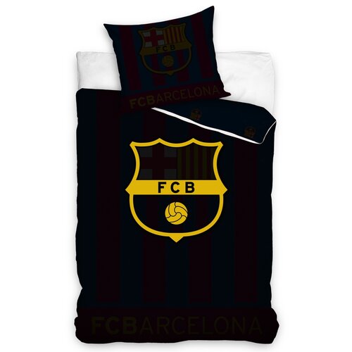 Bavlnené svietiace obliečky FC Barcelona Stripes, 140 x 200 cm, 70 x 80 cm