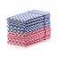 DecoKing Geschirrtuch Louie Blau, Rot, 50 x 70 cm, Set 10 Stück