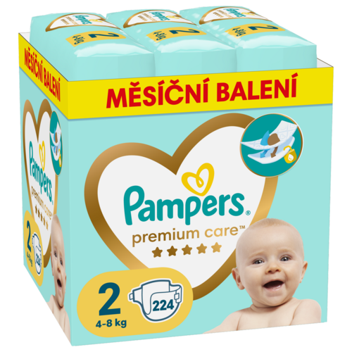 Pampers Pieluchy Premium Care 224 szt., rozmiar 2