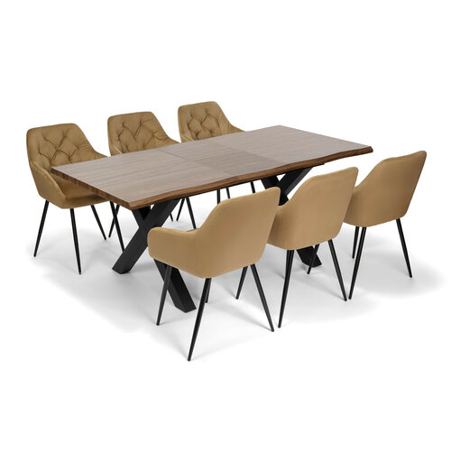 Scaune de sufragerie BOUDOIR, taupe, 2buc.