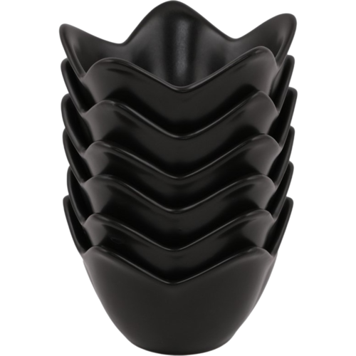 6 darab Lotus kerámia tál 11,8 cm, fekete