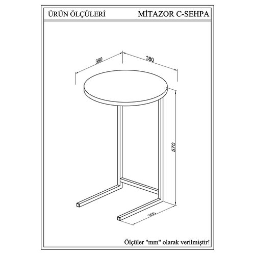 Mitazor masă pliabilă neagră
