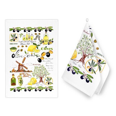 Bellatex Geschirrtuch Olive, 40 x 60 cm, 2er-Set