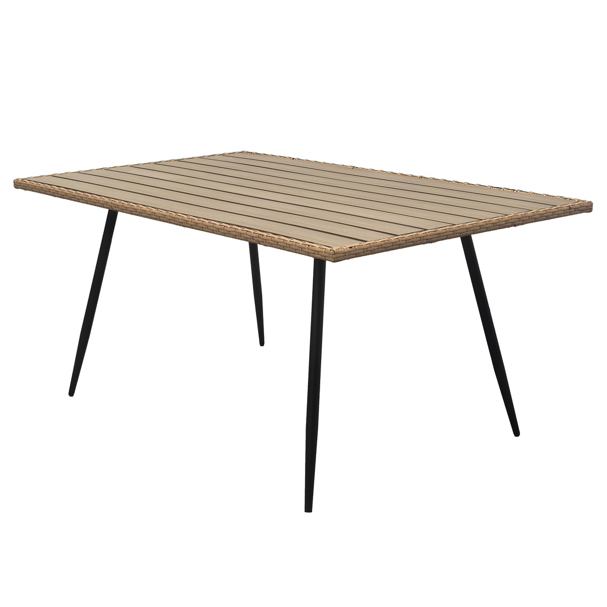 Autronic Záhradný stôl, kov, polywood, hnedý, AZ-F1407 NAT