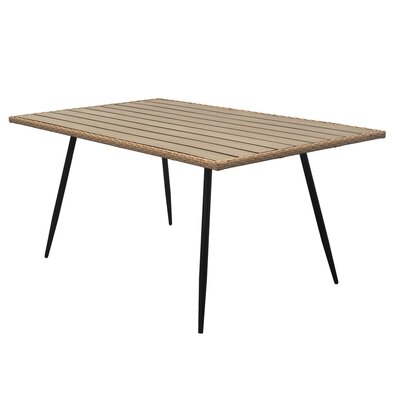 Autronic Masă de grădină, metal, polywood, maro, AZ-F1407 NAT