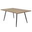 Autronic Masă de grădină, metal, polywood, maro, AZ-F1407 NAT