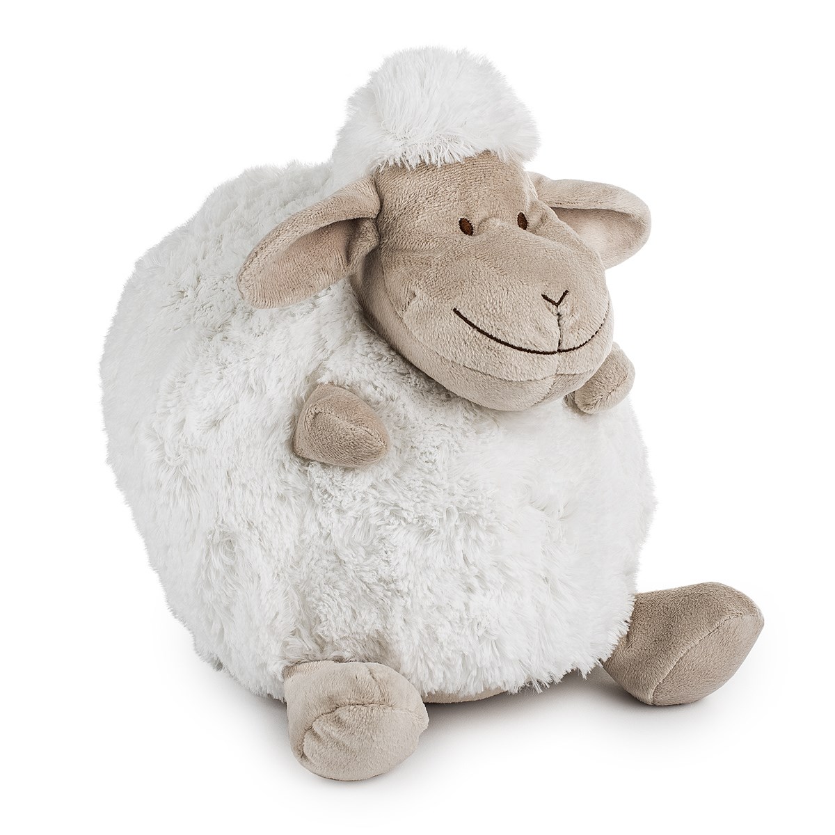 BO-MA Trading Polštářek Ovečka koule bílá, 16 cm, pr.16 cm