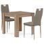 Set masă MDF cu 2 scaune, 80 x 80 x 75 cm, stejarSonoma