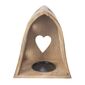 Orion Svícen z mangového dřeva Heart bell, 20 x 14 x 23,2 cm