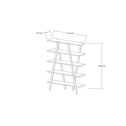 Bibliotecă Perla Walnut