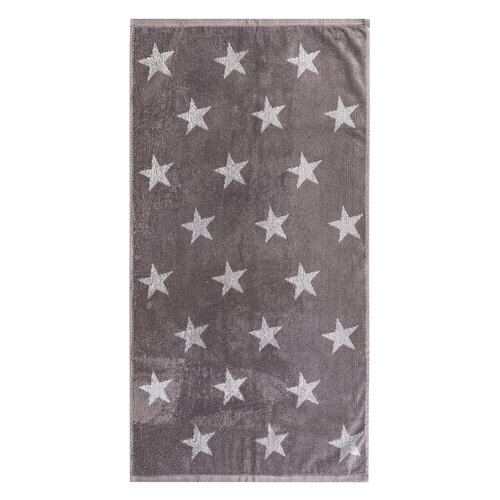 Ręcznik Stars szary, 50 x 100 cm