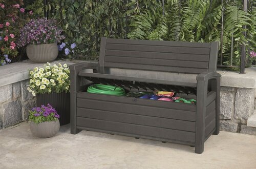 Keter Otter Bench kerti pad, grafit színű