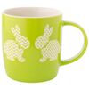 Altom Porcelanski vrč Zajci, 360 ml, zelena