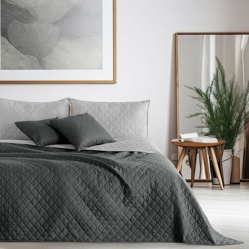 DecoKing Prekriv za postel Axel antracit, srebrna,220 x 240 cm
