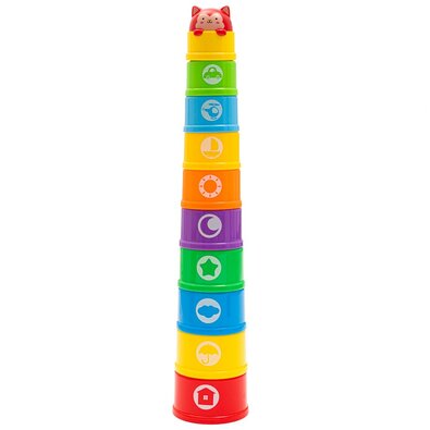 Baby Mix Izobraževalni lončki z melodijo, 10 kosov
